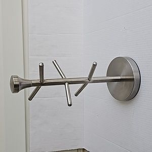 Crate & Barrel Brushed Stainless Mug Tree